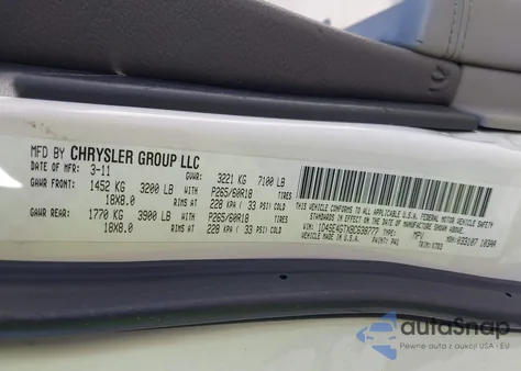 2011 Dodge Durango Crew from USA, damaged, VIN 1D4SE4GTXBC638777